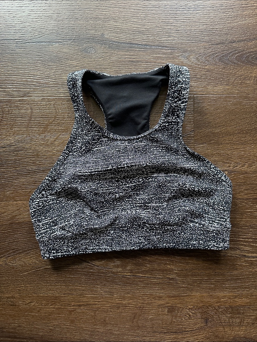 lululemon athletica Black & White High Neck Sports Bra